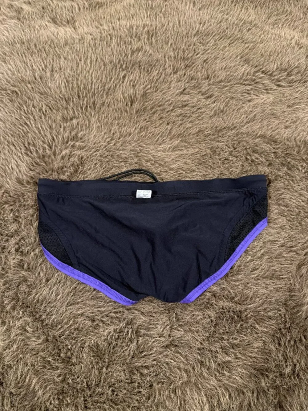Gregg Homme Men's Swim Brief Size XL Black and Purple Like New